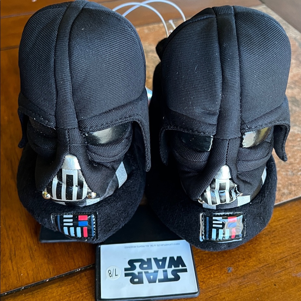 Star Wars Black Darth Vader Plush Slippers